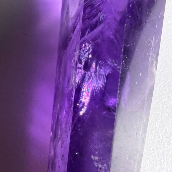 Amethyst Crystal Scepter Meditation Wand with Unique Fingerprint Inclusions (2) - Picture 6 of 13